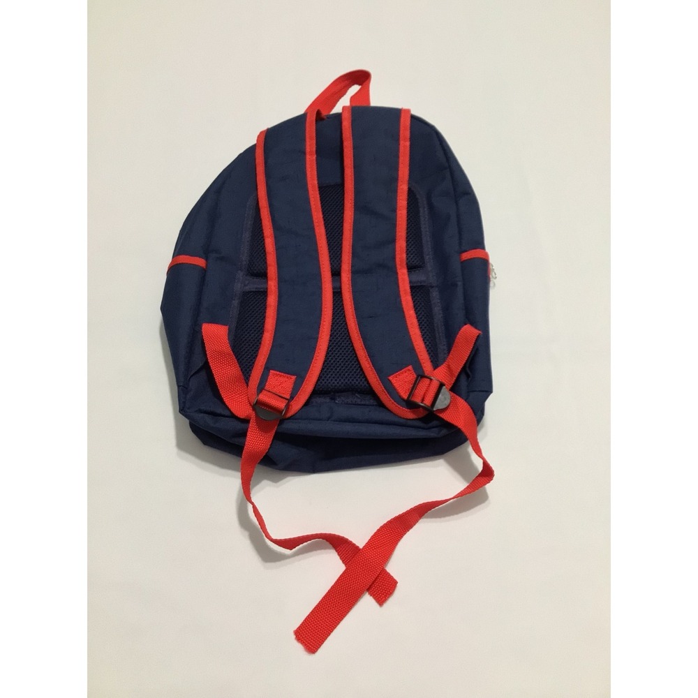 Atlanta Braves MLB Navy Blue Red Canvas Backpack School Travel Bag Tomahawk Logo - Picture 2 of 8